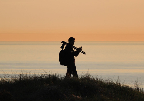 Bagpiper Sunset